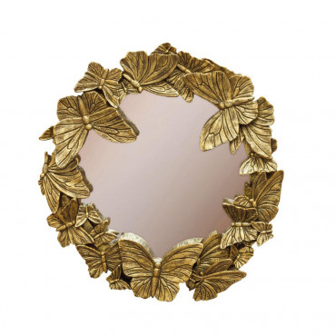 Miroir papillons dorés 29cm