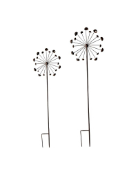Ensemble 2 Tuteurs fleurs en Fer Pistillus 32x110cm