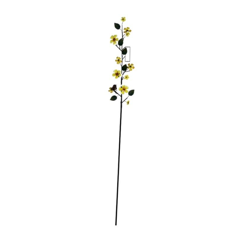 Tuteur pluviomètre fleurs jaune fer décoration extérieur