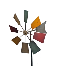 Moulin déco jardin coloré 132x32x31cm