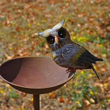 Tuteur mangeoire Hibou 25x17x122 cm