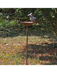 Tuteur mangeoire Hibou 25x17x125 cm