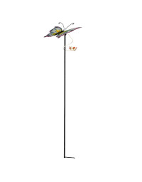 Tuteur papillon rose 29x27x121cm