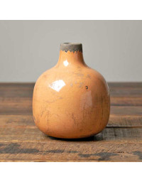 Vase Soliflore céramique orange 13x11cm