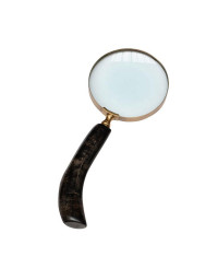 Loupe manche corne foncée 26x10cm
