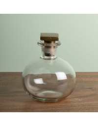 Carafe Bulle en Verre et son Bouchon Cubique 18x12cm
