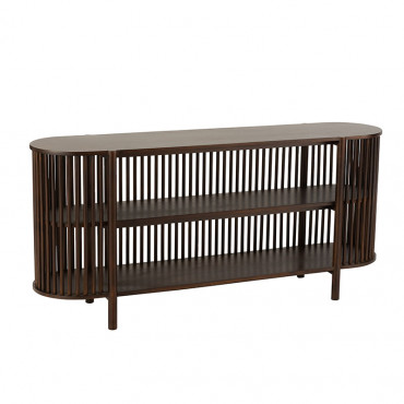 Console 2 Etages Conie Manguier Brun Foncé 75x38x160cm