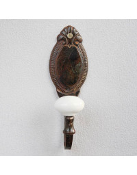 Patère Camée Fonte marron 15x4x5cm