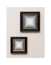 Ensemble 2 miroirs convexes carrés 30x30cm