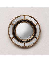 Miroir convexe doré 6 parties 17cm