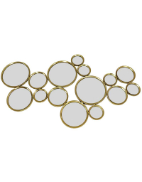 Miroir mural doré aluminium 126x2x70cm