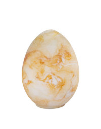 Œuf décoratif verre jaune 10x15cm