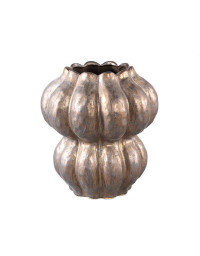 Vase rond bronze en céramique 27cm