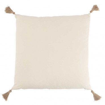 Coussin carré beige 45x45x10cm