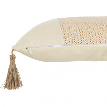 Coussin carré beige 45x45x10cm