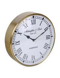 Horloge Cambridge aluminium doré 10x31cm