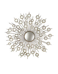 Miroir multifacette métal doré 114cm
