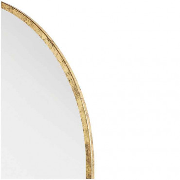 Miroir Victoria rond LED doré 90x1cm