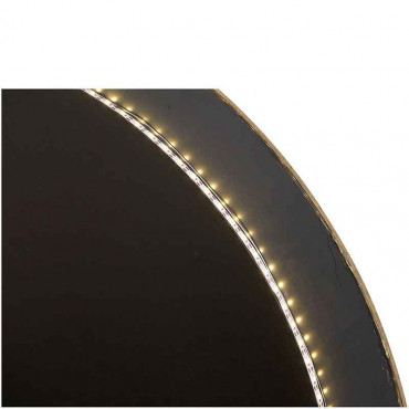 Miroir Victoria rond LED doré 90x1cm
