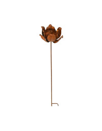 Tuteur fleur fer rouille 27x24x110cm