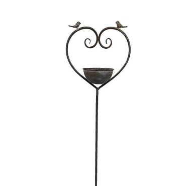 Mangeoire Oiseaux Suspendue Métal – Résiste Intempéries, 14,5x18,5x23 Cm, Noir - 3