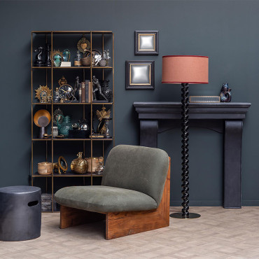 Etagère Tina patine dorée 82x32x182cm