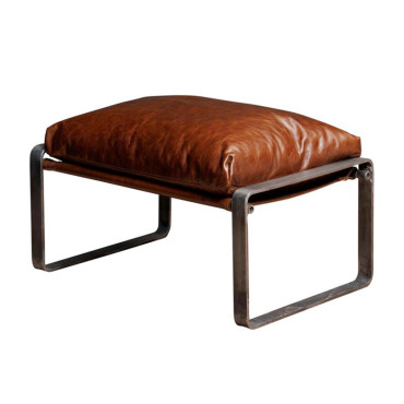 Repose pied marron Homy 69x46x40cm
