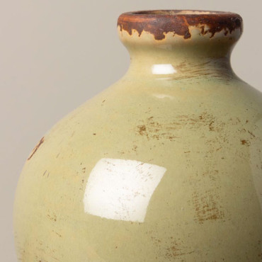 Vase bulles lichen 13x9cm