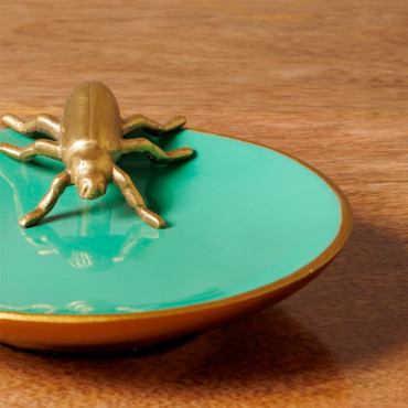 Vide poche émail Bug laiton 13x4cm