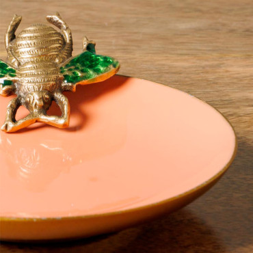 Vide poche émail Bee laiton 13x4cm