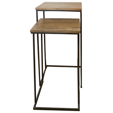 Ensemble de deux console gigogne 39x37x71cm