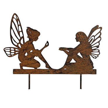 Silhouettes fées déco jardin 33x19.5cm