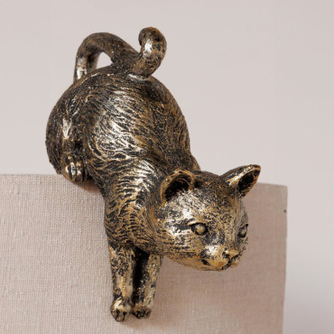 Ensemble 2 grandes suspensions décoratives chats 17x11x7cm