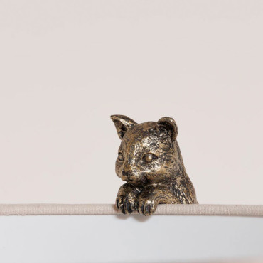Ensemble 2 grandes suspensions décoratives chats 17x11x7cm
