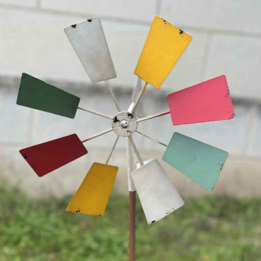 Moulin de jardin coloré