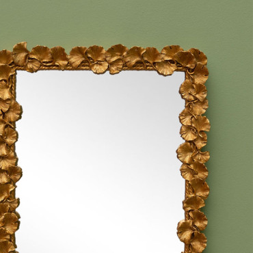 Miroir doré fleur de Gingko