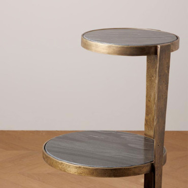 Table d'appoint Trinité marbre 61x41cm
