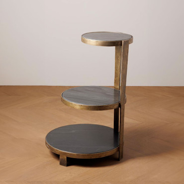 Table d'appoint Trinité marbre 61x41cm