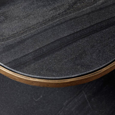 Table d'appoint Trinité marbre 61x41cm