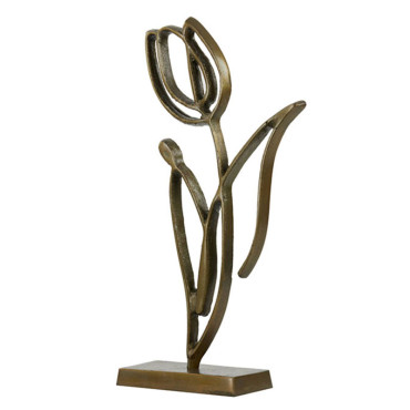 Statuette Tulipanu métal bronze 24x9x45cm