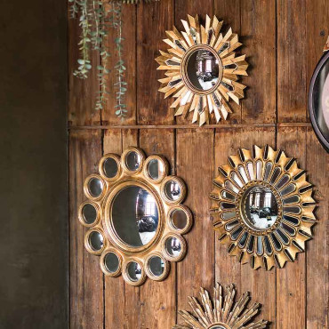 Miroir convexe doré Doplo 38cm