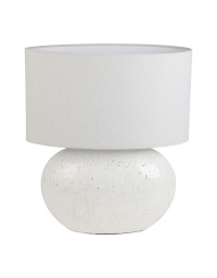 Lampe Tahra blanc terre cuite 44x22x50cm
