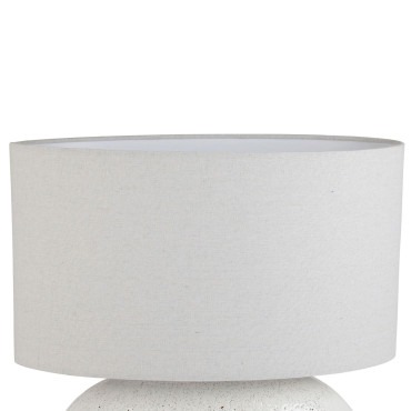 Lampe Tahra blanc terre cuite 44x22x50cm