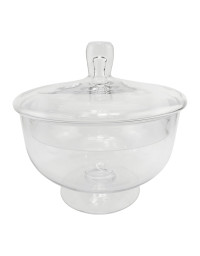 Coupe couvercle verre transparent 24x24x24cm
