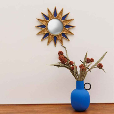 Miroir étoile dorée résine 28x28x28cm