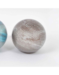 Lampe boule led Galaxie gris verre 24x24x24cm