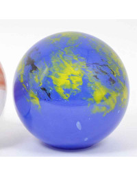 Lampe boule led Galaxie bleu océan verre 29x29x29cm