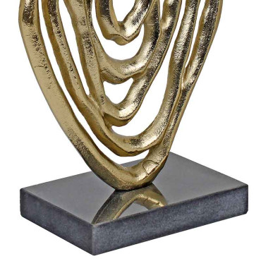 Objet déco avec socle en marbre noir 20x10x35cm
