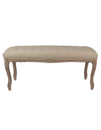 Banc bois beige marron 112x36x50cm
