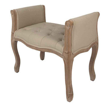 Banc marron beige bois 67x44x60cm